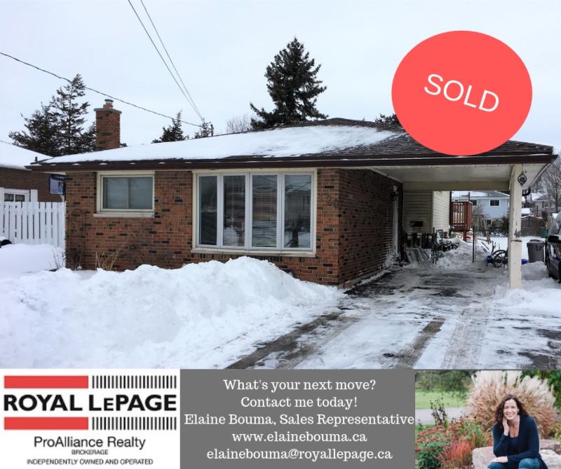 120 TRACEY ST., BELLEVILLE, ON K8P 2R8 Elaine Bouma